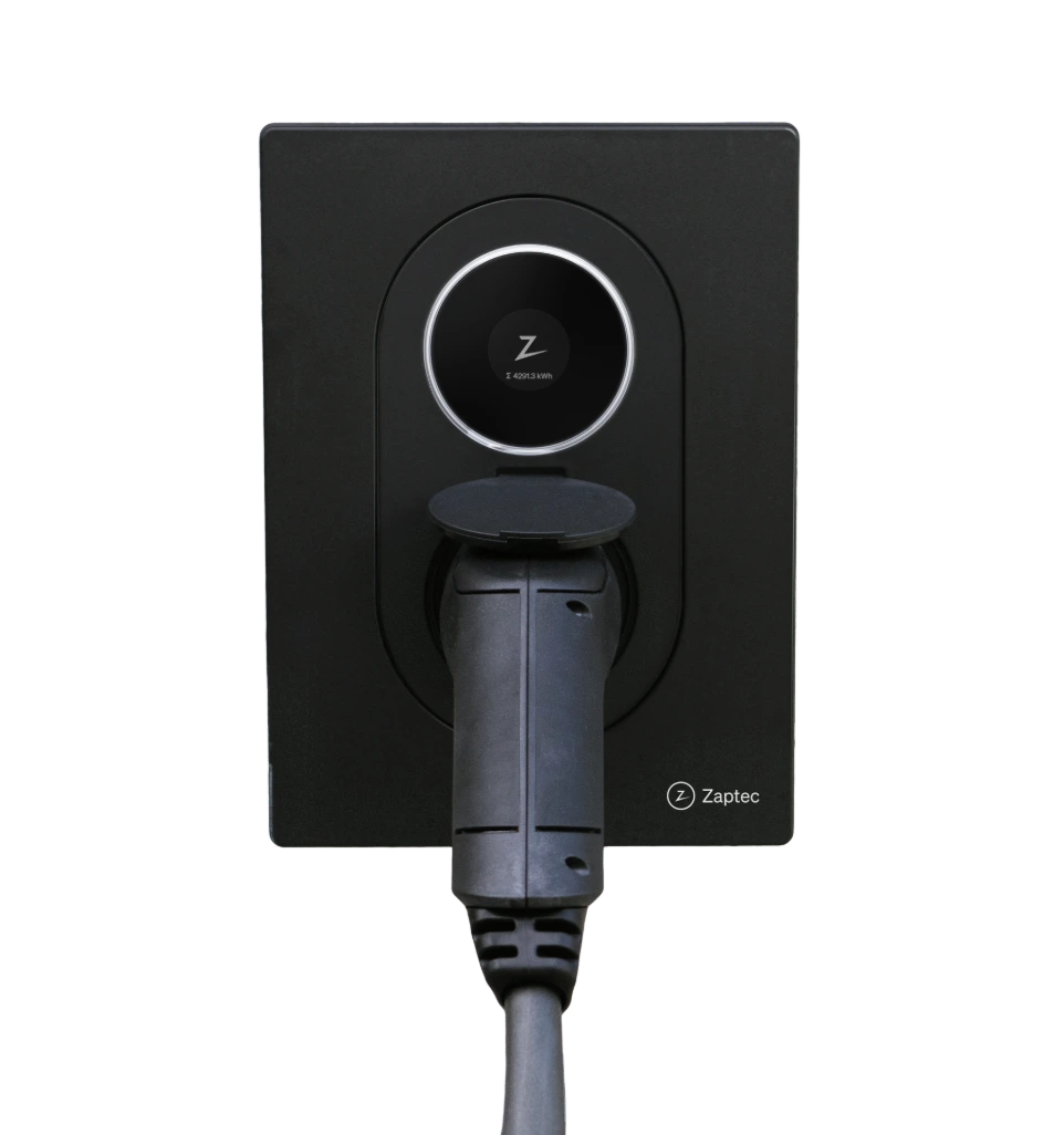 Zaptec Go 2 charging station, installed by Tapelec in Brussels