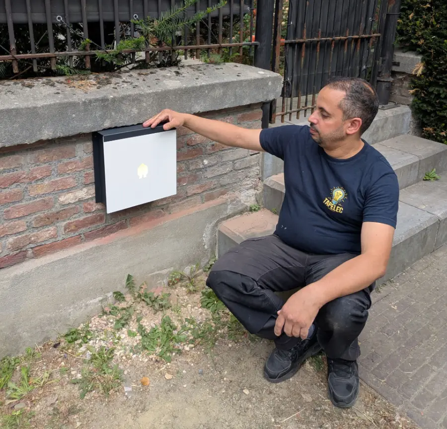 Installation of an electric vehicle charging station by Tapelec
