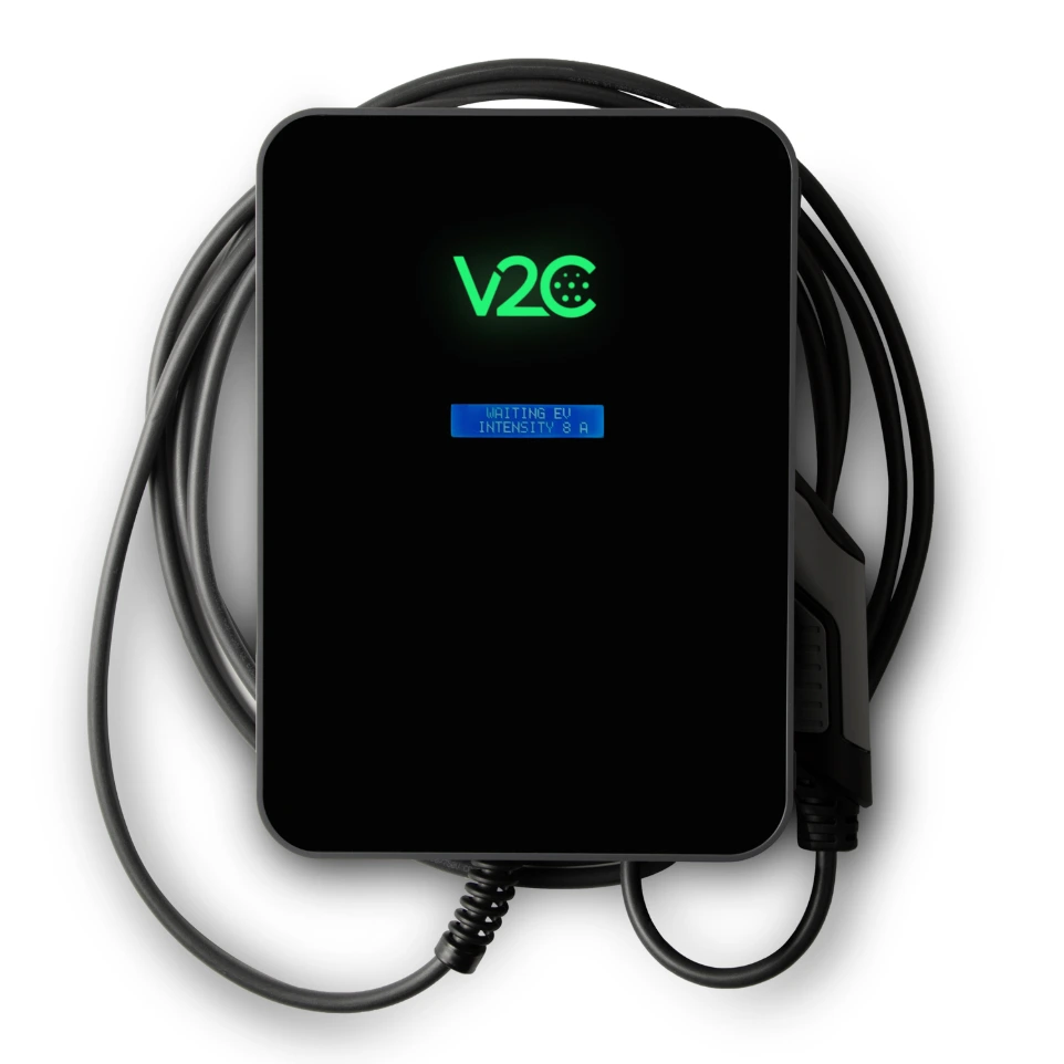 Borne de recharge V2C, posée par Tapelec à Bruxelles