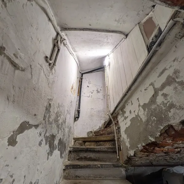 Éclairage d'un escalier de cave